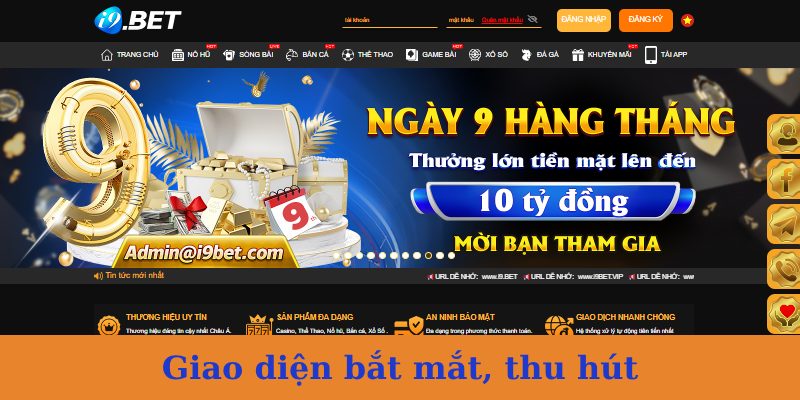 Giao diện hiện đại với tông màu đen vàng chủ đạo