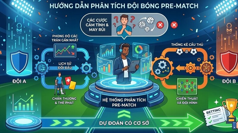hướng dẫn phân tích đội bóng trước trận